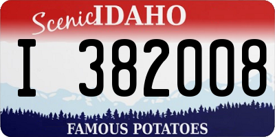 ID license plate I382008