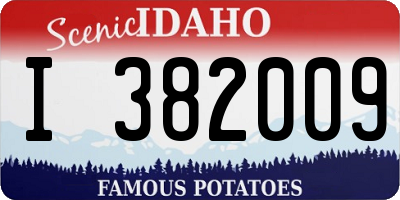 ID license plate I382009