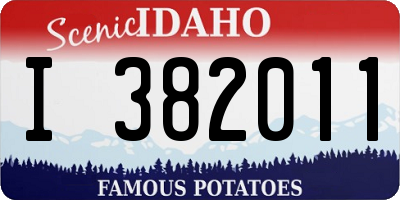 ID license plate I382011