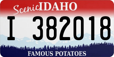 ID license plate I382018