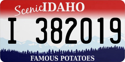 ID license plate I382019