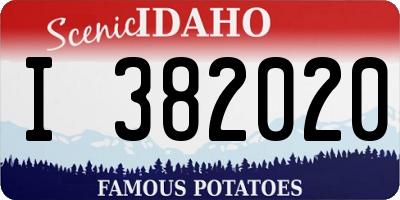 ID license plate I382020