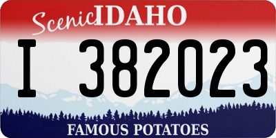 ID license plate I382023