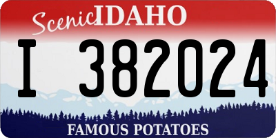 ID license plate I382024