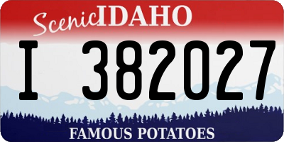 ID license plate I382027
