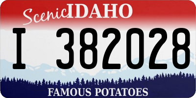 ID license plate I382028
