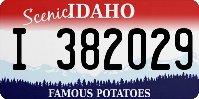 ID license plate I382029