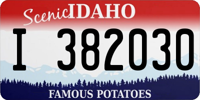 ID license plate I382030