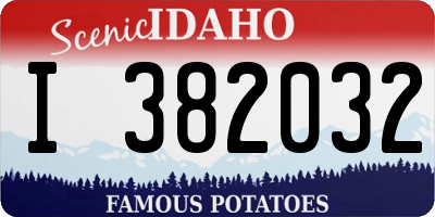 ID license plate I382032
