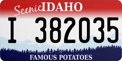 ID license plate I382035