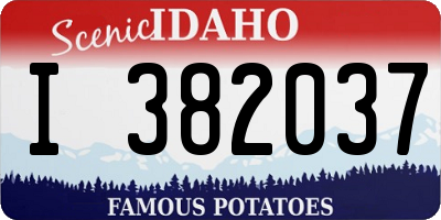 ID license plate I382037