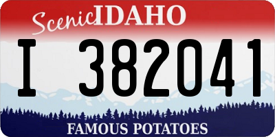 ID license plate I382041