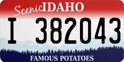ID license plate I382043