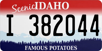 ID license plate I382044