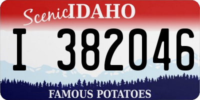 ID license plate I382046