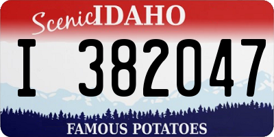 ID license plate I382047