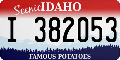 ID license plate I382053
