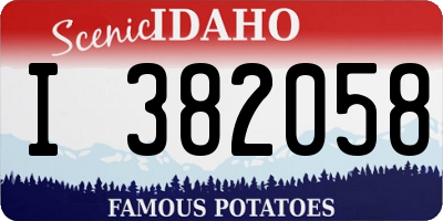 ID license plate I382058