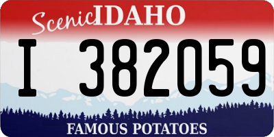 ID license plate I382059