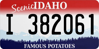 ID license plate I382061