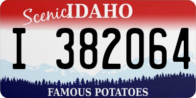 ID license plate I382064
