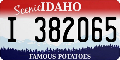 ID license plate I382065