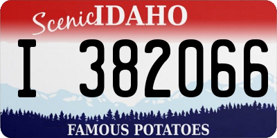 ID license plate I382066