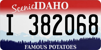 ID license plate I382068