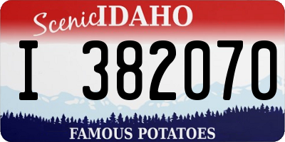 ID license plate I382070