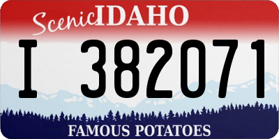 ID license plate I382071