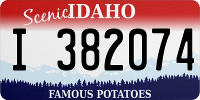 ID license plate I382074