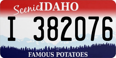 ID license plate I382076
