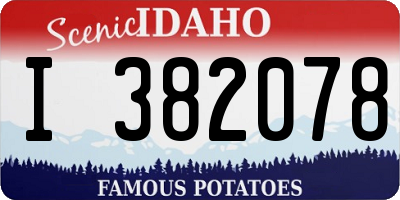 ID license plate I382078