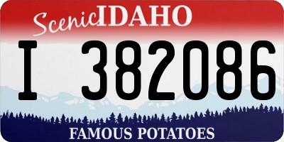 ID license plate I382086