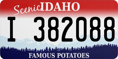 ID license plate I382088
