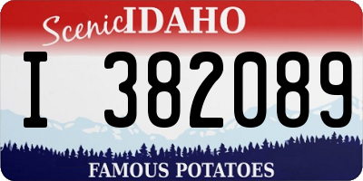 ID license plate I382089