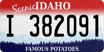 ID license plate I382091