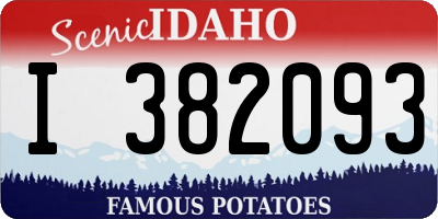 ID license plate I382093