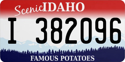 ID license plate I382096