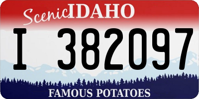 ID license plate I382097