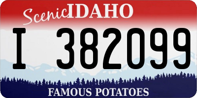 ID license plate I382099