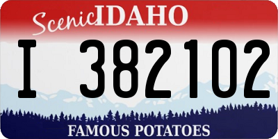 ID license plate I382102