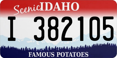 ID license plate I382105
