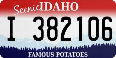 ID license plate I382106
