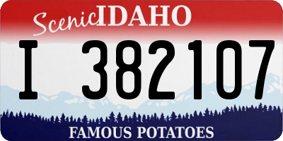 ID license plate I382107