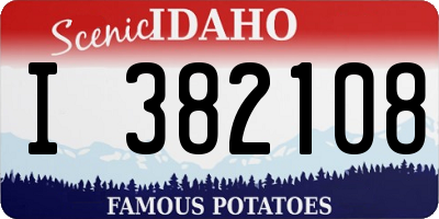 ID license plate I382108