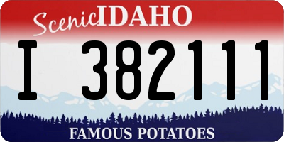 ID license plate I382111