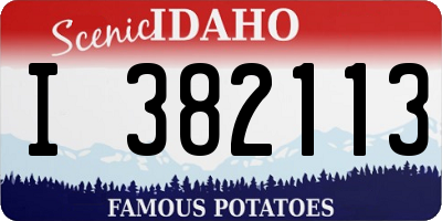 ID license plate I382113