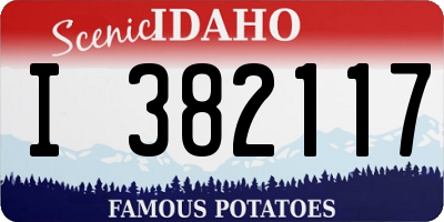 ID license plate I382117