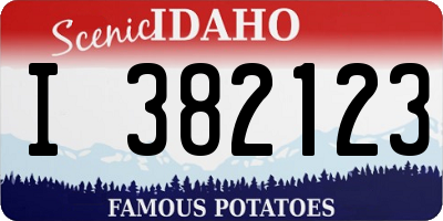 ID license plate I382123
